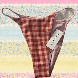 PacSun Peach Checkered Bikini Bottom